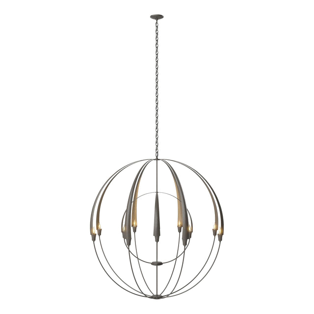Hubbardton Forge 2016 Dark Smoke Double Cirque Large Scale Chandelier
