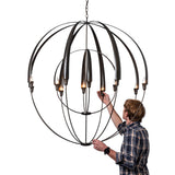 Hubbardton Forge 2016 Dark Smoke Double Cirque Large Scale Chandelier