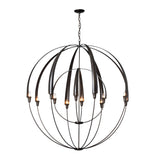 Hubbardton Forge 2016 Dark Smoke Double Cirque Large Scale Chandelier