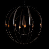 Hubbardton Forge 2016 Dark Smoke Double Cirque Large Scale Chandelier