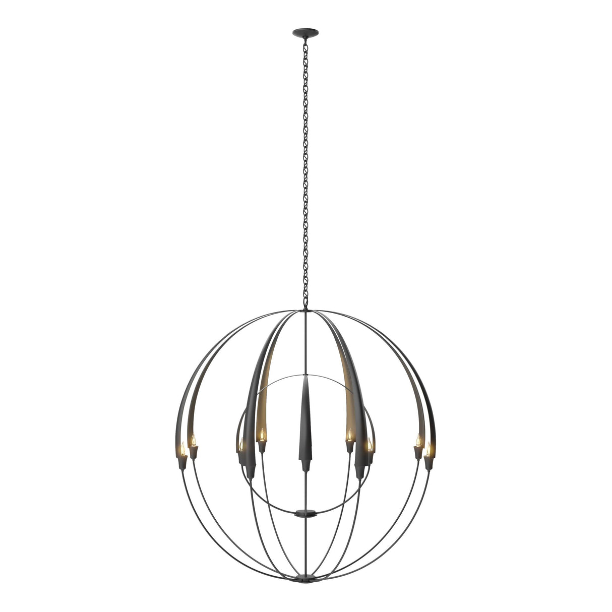 Hubbardton Forge 2016 Black Double Cirque Large Scale Chandelier