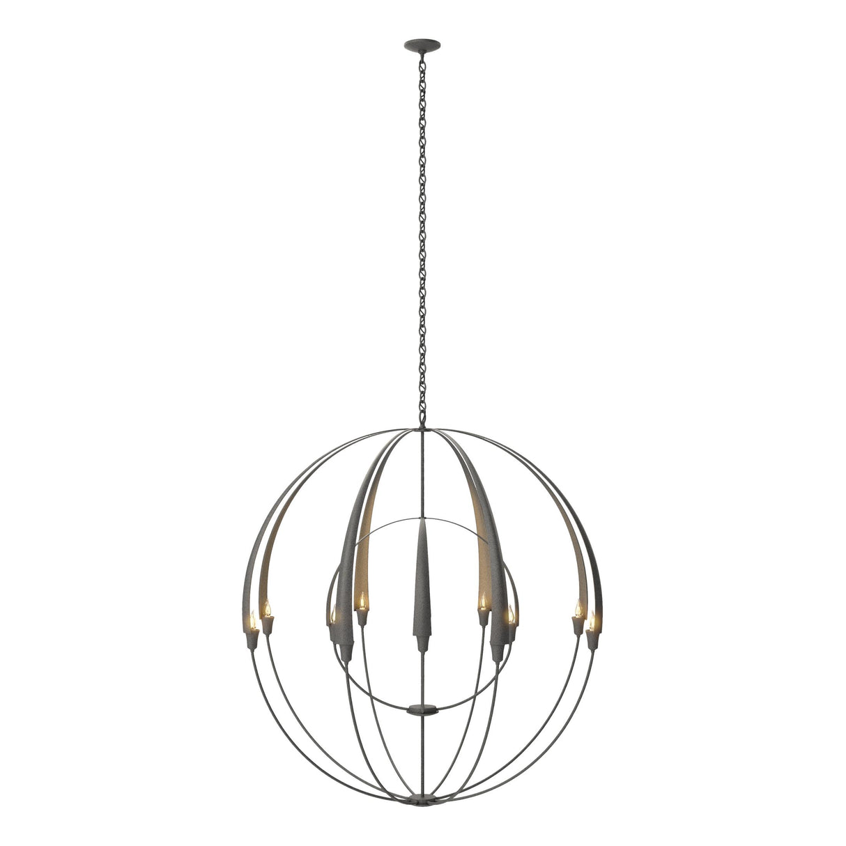 Hubbardton Forge 2016 Natural Iron Double Cirque Large Scale Chandelier