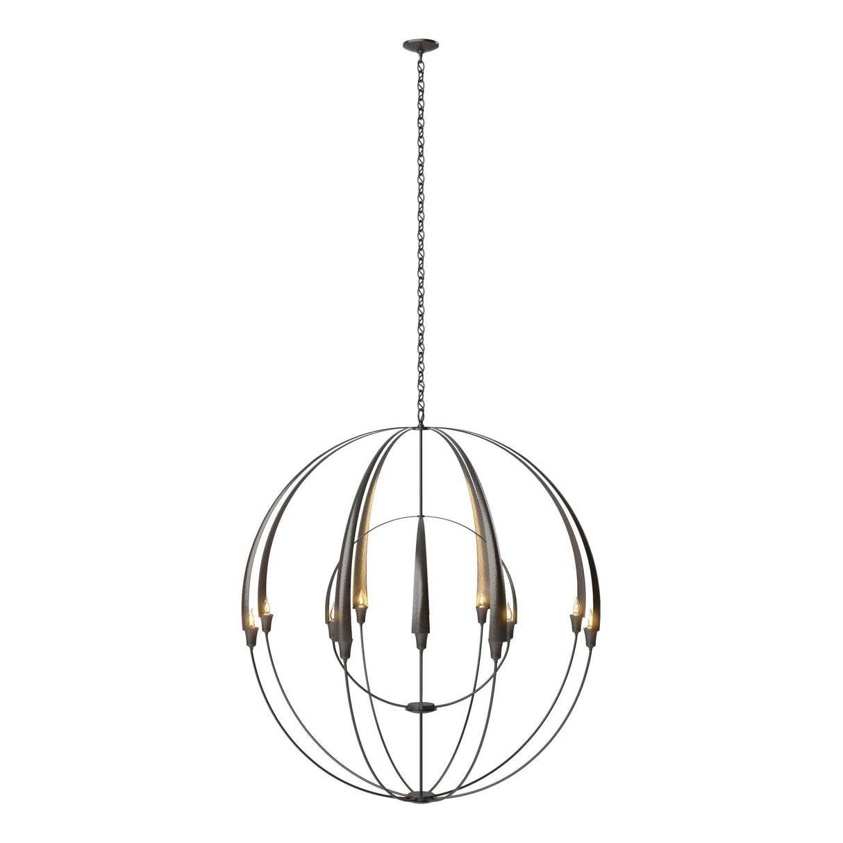 Hubbardton Forge 2016 Oil Rubbed Bronze Double Cirque Large Scale Chandelier