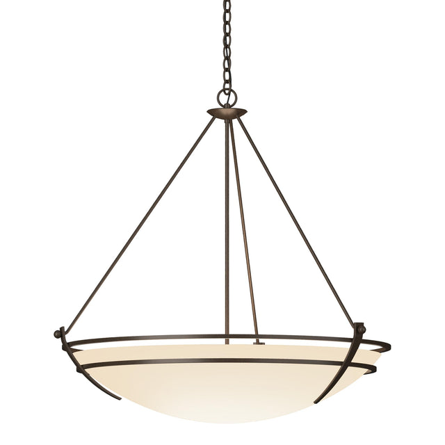 Hubbardton Forge 2009 Bronze Opal Glass (GG) Presidio Tryne Large Scale Pendant