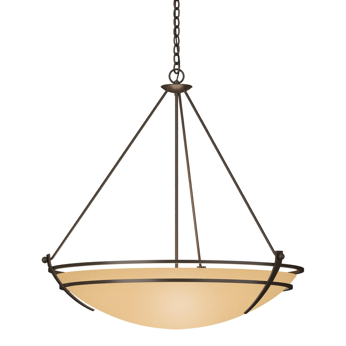 Hubbardton Forge 2009 Bronze Sand Glass (SS) Presidio Tryne Large Scale Pendant