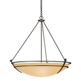 Hubbardton Forge 2009 Dark Smoke Sand Glass (SS) Presidio Tryne Large Scale Pendant