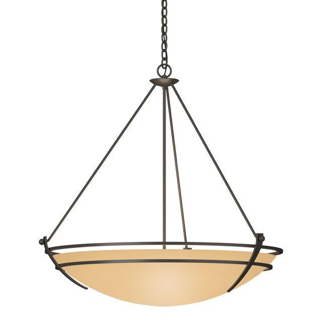 Hubbardton Forge 2009 Dark Smoke Sand Glass (SS) Presidio Tryne Large Scale Pendant