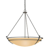 Hubbardton Forge 2009 Natural Iron Sand Glass (SS) Presidio Tryne Large Scale Pendant