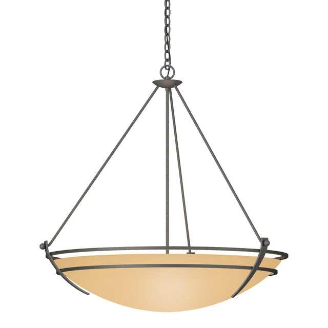 Hubbardton Forge 2009 Natural Iron Sand Glass (SS) Presidio Tryne Large Scale Pendant