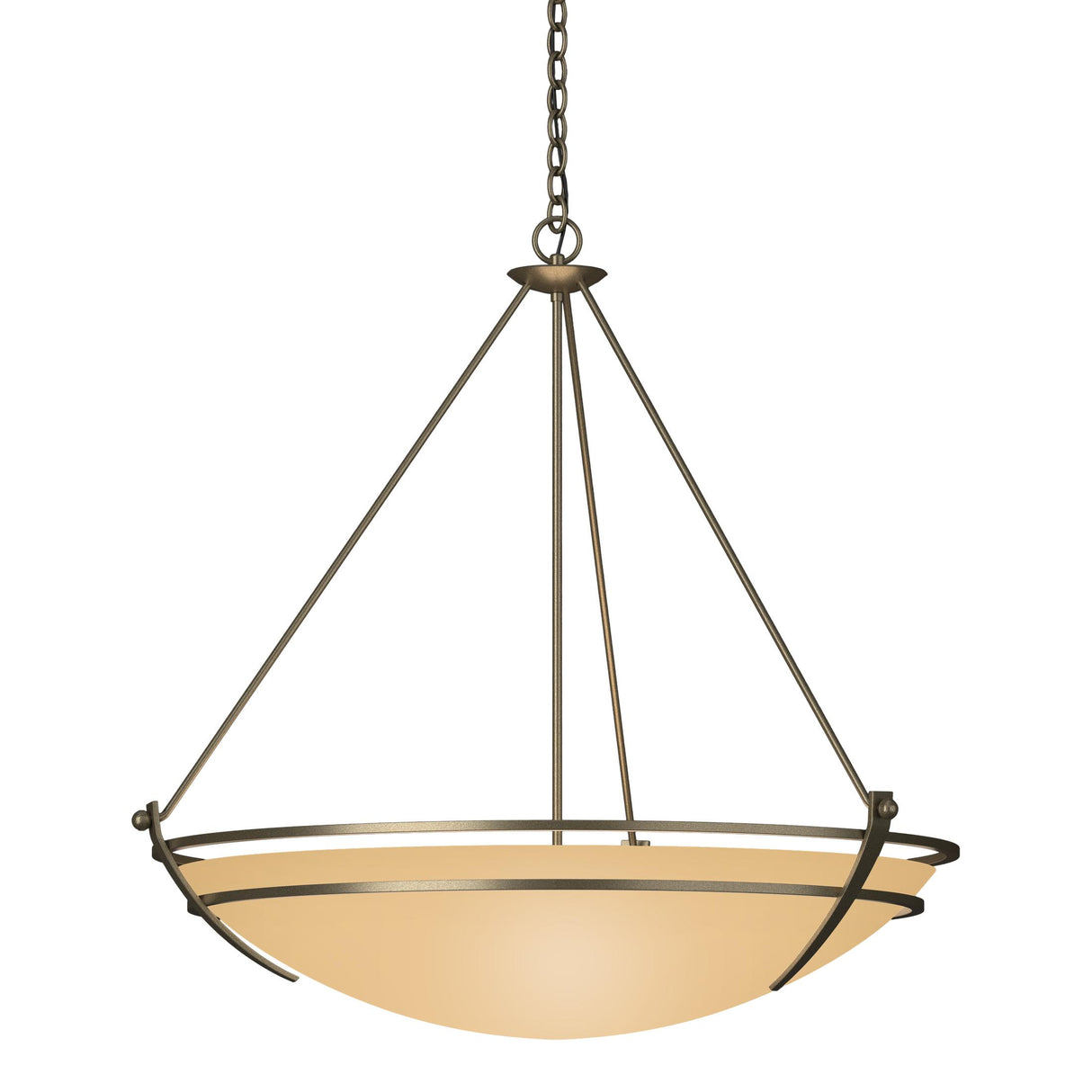 Hubbardton Forge 2009 Soft Gold Sand Glass (SS) Presidio Tryne Large Scale Pendant