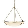 Hubbardton Forge 2009 Modern Brass Opal Glass (GG) Presidio Tryne Large Scale Pendant