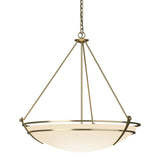 Hubbardton Forge 2009 Modern Brass Opal Glass (GG) Presidio Tryne Large Scale Pendant