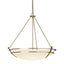 Hubbardton Forge 2009 Modern Brass Opal Glass (GG) Presidio Tryne Large Scale Pendant