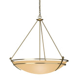 Hubbardton Forge 2009 Modern Brass Sand Glass (SS) Presidio Tryne Large Scale Pendant