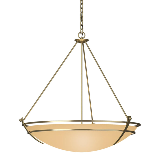 Hubbardton Forge 2009 Modern Brass Sand Glass (SS) Presidio Tryne Large Scale Pendant