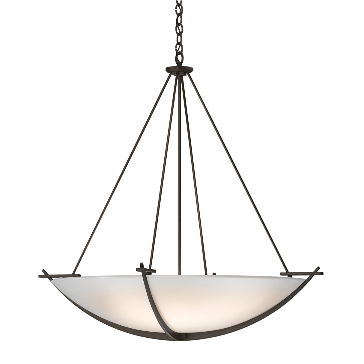 Hubbardton Forge 2008 Bronze Opal Glass (GG) Compass Large Scale Pendant
