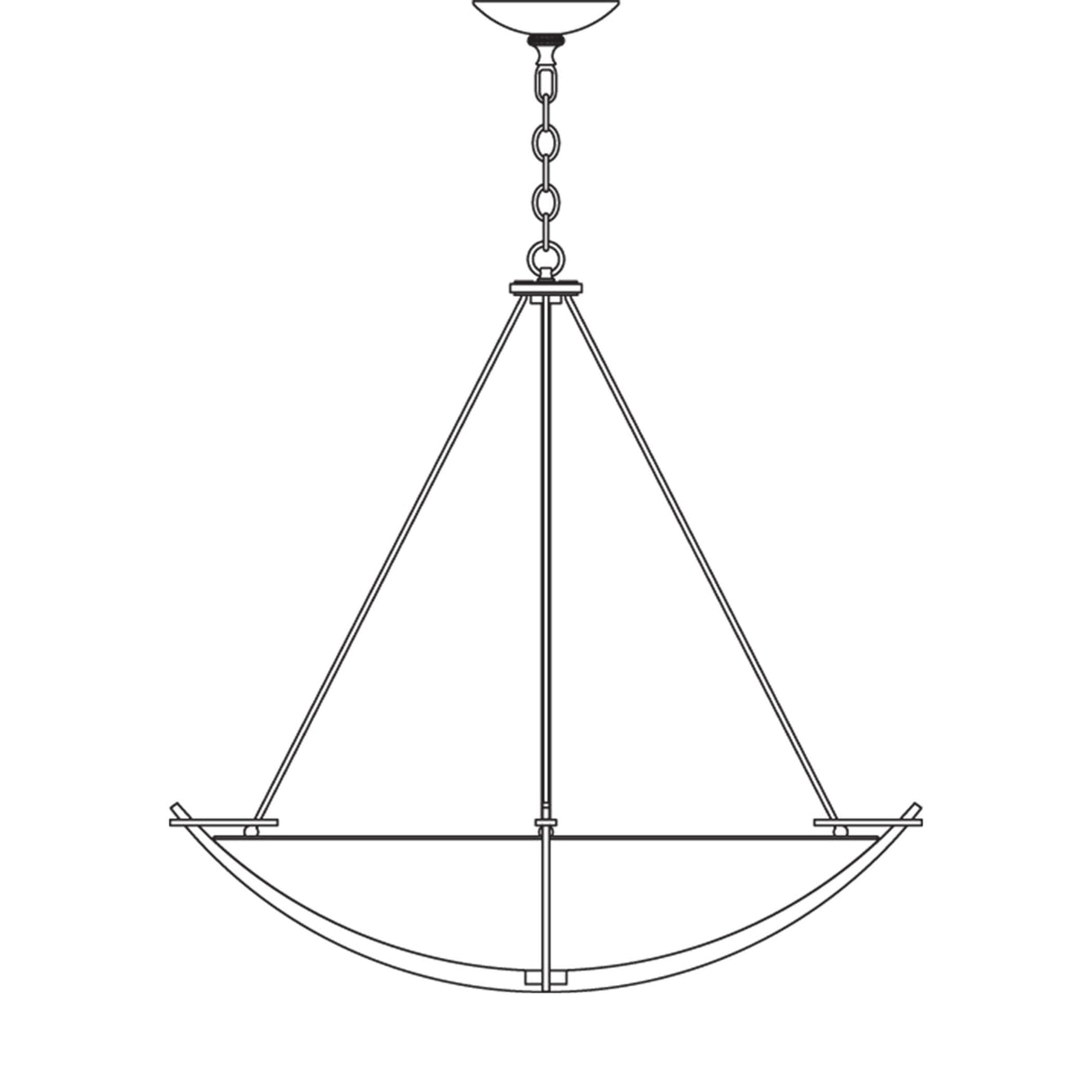 Hubbardton Forge 2008 Dark Smoke Opal Glass (GG) Compass Large Scale Pendant
