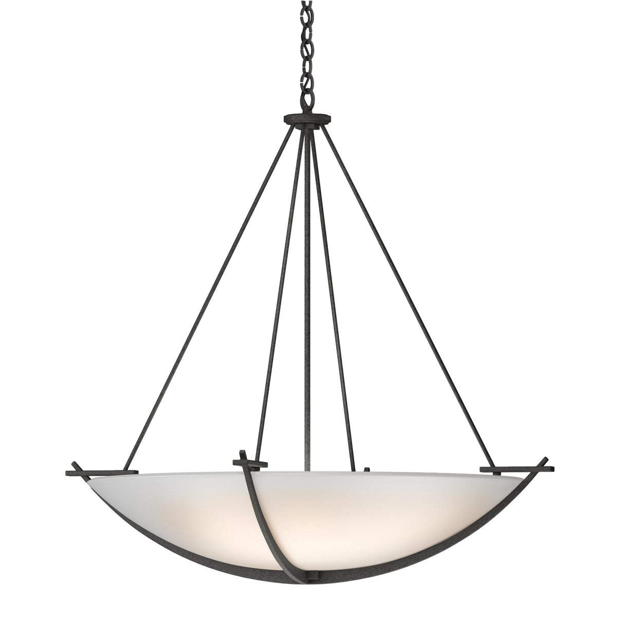 Hubbardton Forge 2008 Natural Iron Opal Glass (GG) Compass Large Scale Pendant