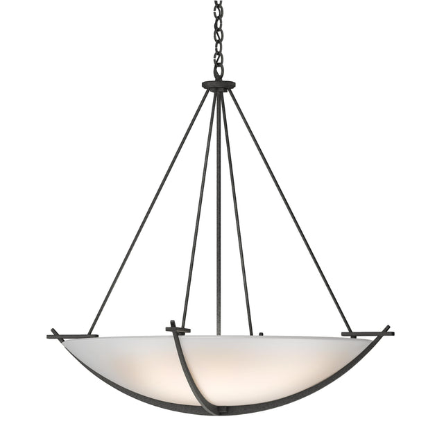 Hubbardton Forge 2008 Natural Iron Opal Glass (GG) Compass Large Scale Pendant
