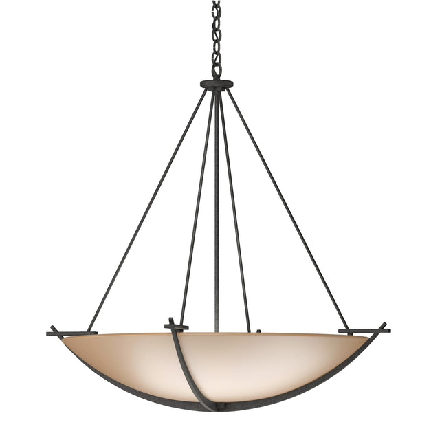Hubbardton Forge 2008 Natural Iron Sand Glass (SS) Compass Large Scale Pendant