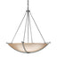Hubbardton Forge 2008 Vintage Platinum Sand Glass (SS) Compass Large Scale Pendant