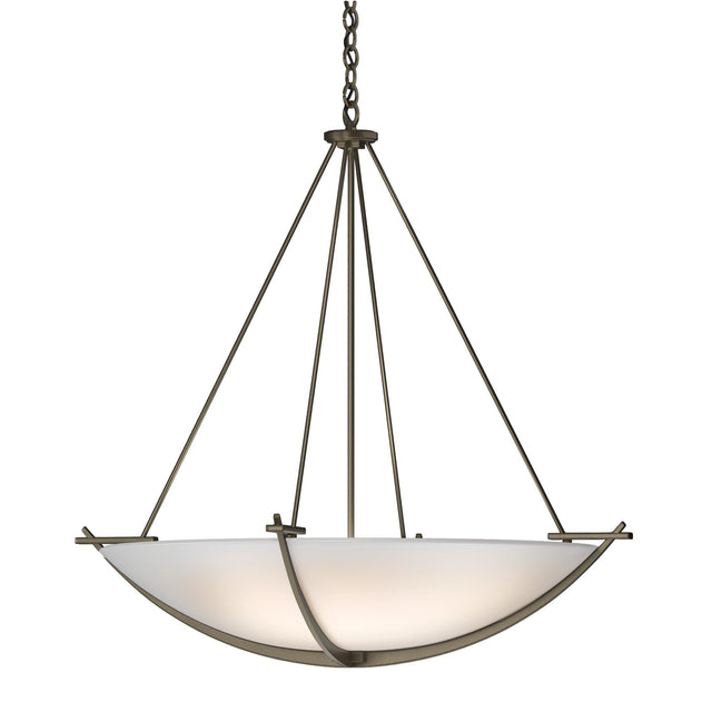 Hubbardton Forge 2008 Soft Gold Opal Glass (GG) Compass Large Scale Pendant