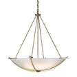 Hubbardton Forge 2008 Modern Brass Opal Glass (GG) Compass Large Scale Pendant