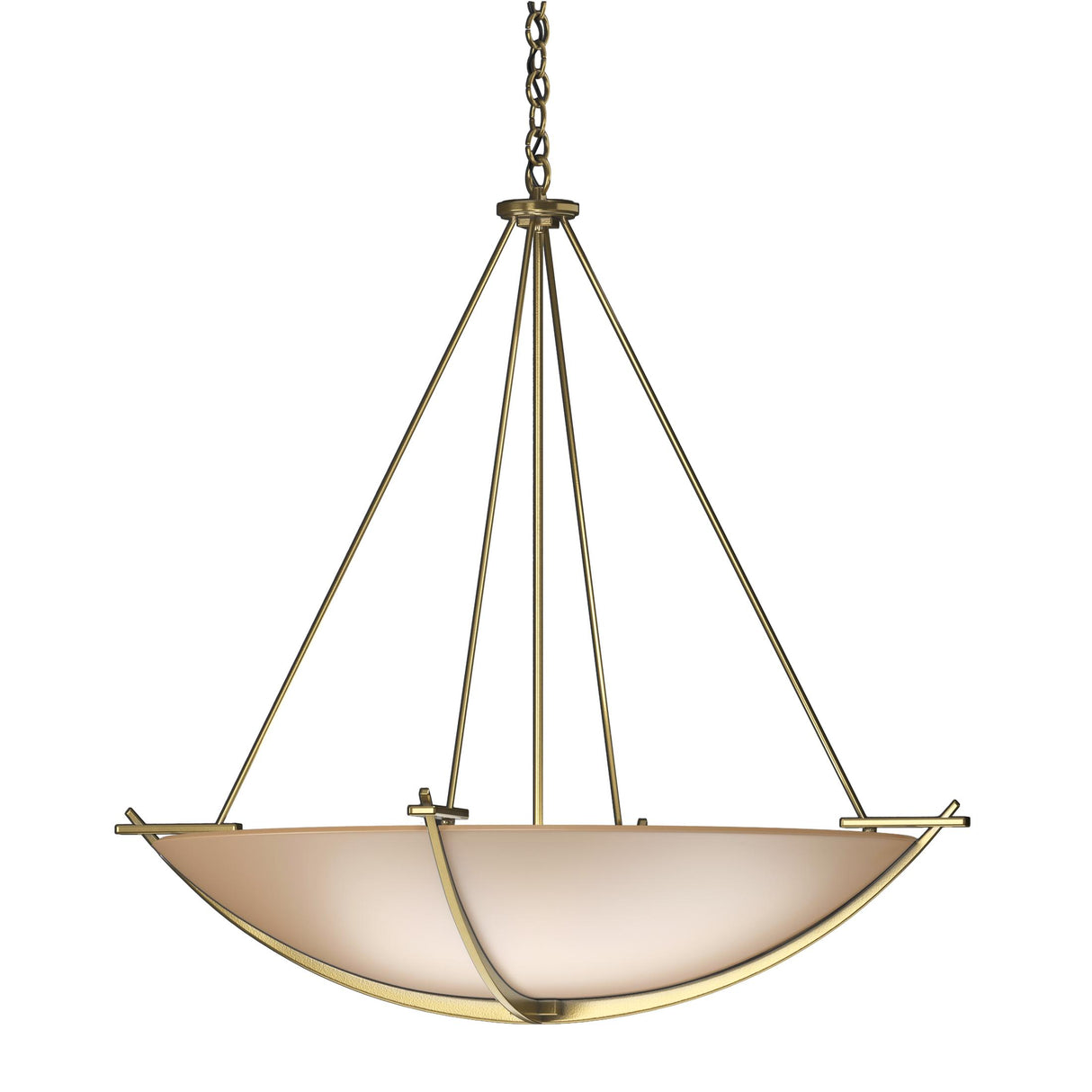 Hubbardton Forge 2008 Modern Brass Sand Glass (SS) Compass Large Scale Pendant