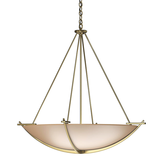 Hubbardton Forge 2008 Modern Brass Sand Glass (SS) Compass Large Scale Pendant