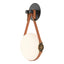 Hubbardton Forge 2020 Black Antique Brass Chestnut Leather Hubbardton forge Branded Plate Opal Glass (GG) Derby LED Sconce