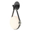 Hubbardton Forge 2020 Black Polished Nickel Black Leather Hubbardton forge Branded Plate Opal Glass (GG) Derby LED Sconce