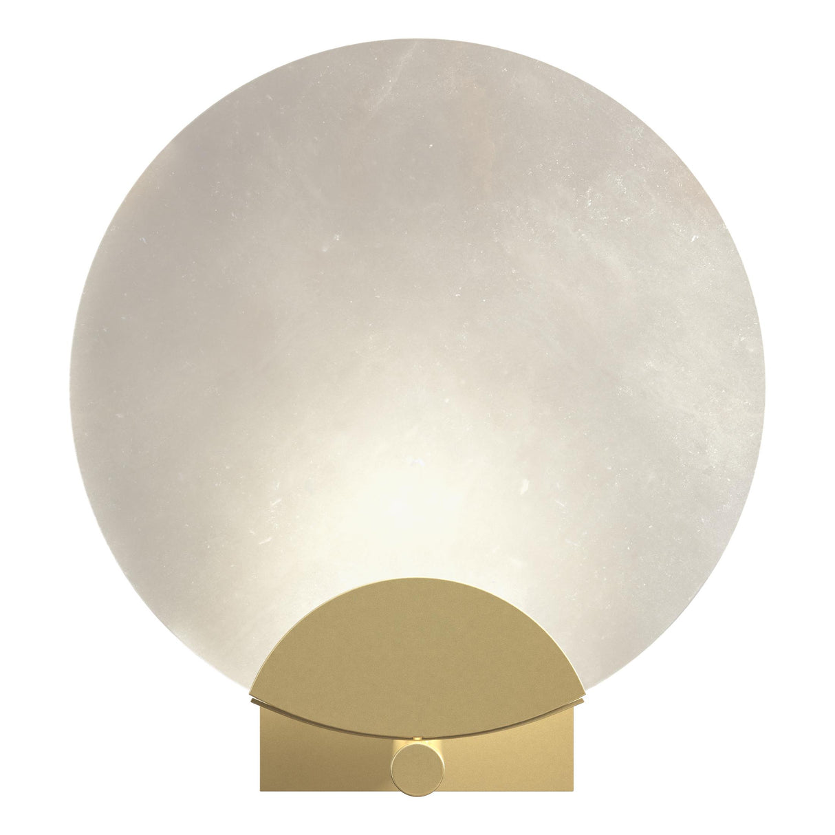Hubbardton Forge 2023 Modern Brass Alabaster Callisto 1-Light Sconce