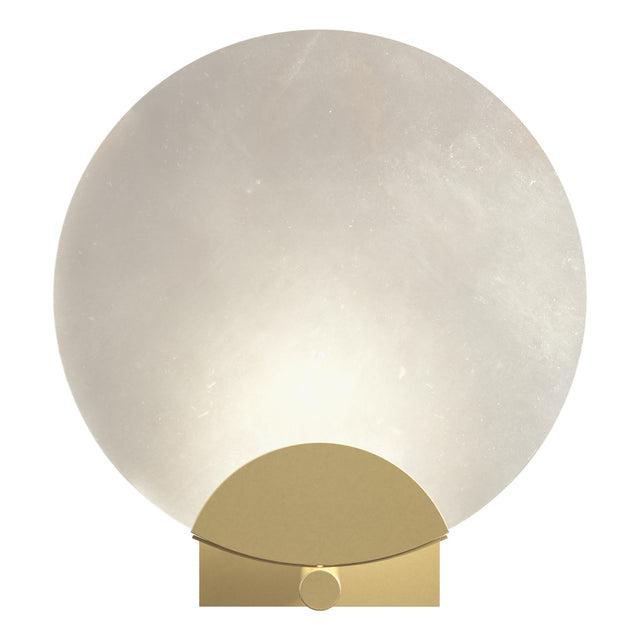 Hubbardton Forge 2023 Modern Brass Alabaster Callisto 1-Light Sconce