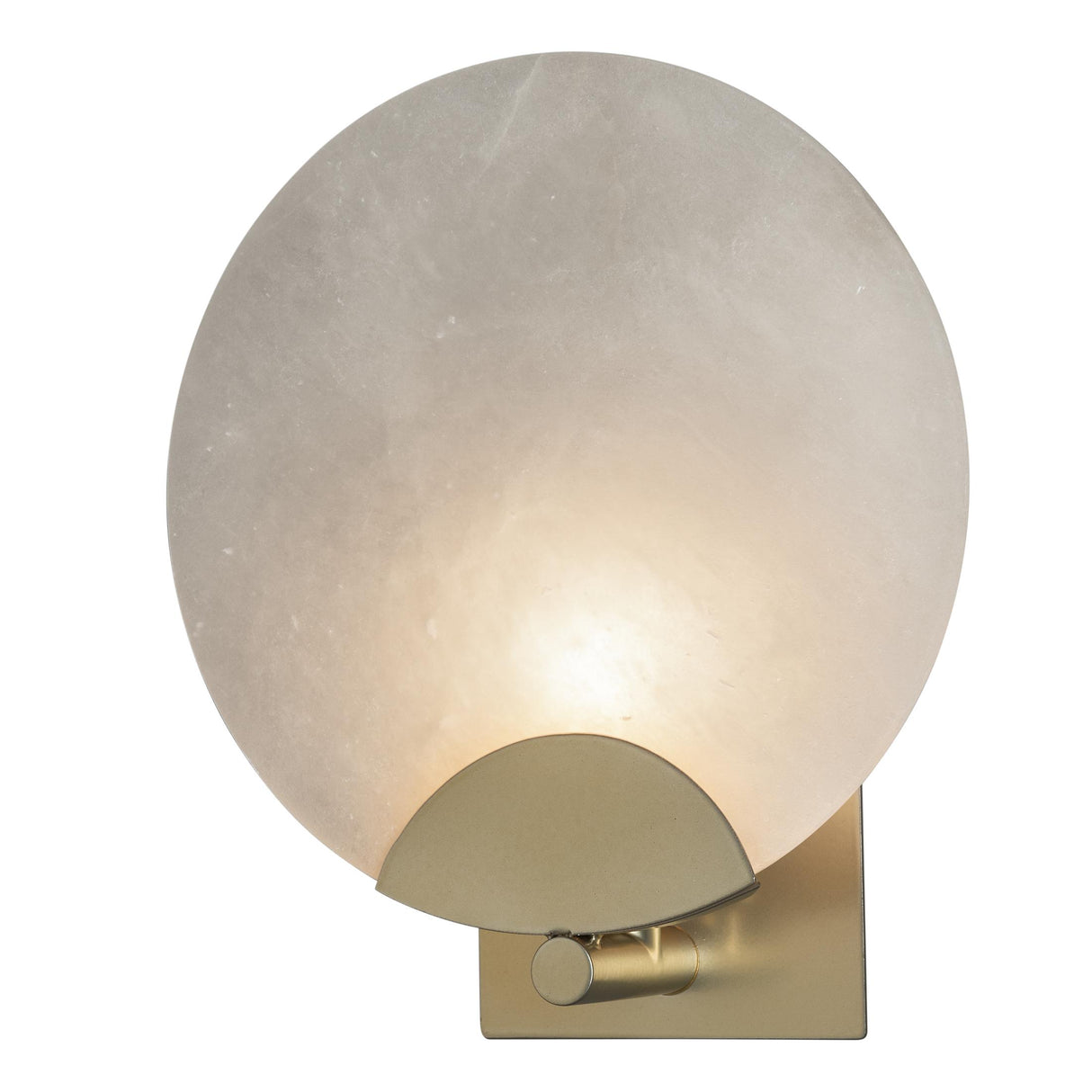 Hubbardton Forge 2023 Modern Brass Alabaster Callisto 1-Light Sconce