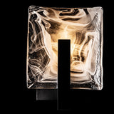 Hubbardton Forge 2022 Black White Swirl Glass (YR) Arc Small 1-Light Bath Sconce