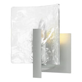 Hubbardton Forge 2022 Vintage Platinum White Swirl Glass (YR) Arc Small 1-Light Bath Sconce