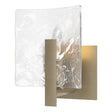 Hubbardton Forge 2022 Soft Gold White Swirl Glass (YR) Arc Small 1-Light Bath Sconce