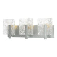 Hubbardton Forge 2022 Vintage Platinum White Swirl Glass (YR) Arc 3-Light Bath Sconce