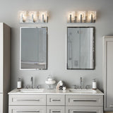 Hubbardton Forge 2022 Soft Gold White Swirl Glass (YR) Arc 3-Light Bath Sconce