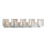 Hubbardton Forge 2022 Sterling White Swirl Glass (YR) Arc 5-Light Bath Sconce