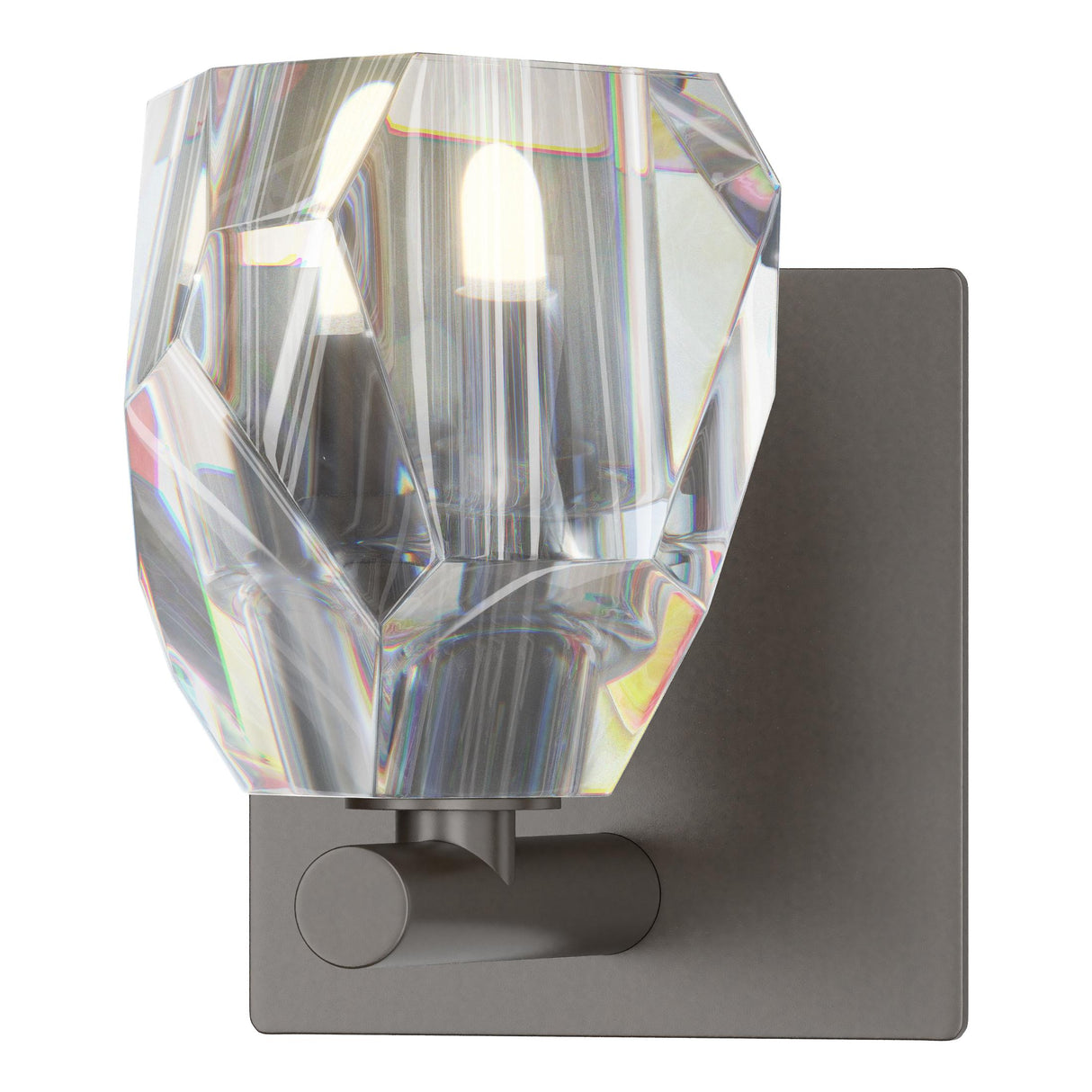 Hubbardton Forge 2022 Oil Rubbed Bronze Crystal Gatsby 1-Light Bath Sconce