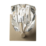 Hubbardton Forge 2022 Soft Gold Crystal Gatsby 1-Light Bath Sconce