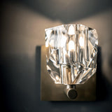 Hubbardton Forge 2022 Soft Gold Crystal Gatsby 1-Light Bath Sconce
