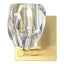 Hubbardton Forge 2022 Modern Brass Crystal Gatsby 1-Light Bath Sconce