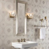 Hubbardton Forge 2022 Modern Brass Crystal Gatsby 1-Light Bath Sconce
