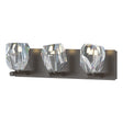 Hubbardton Forge 2022 Oil Rubbed Bronze Crystal Gatsby 3-Light Bath Sconce