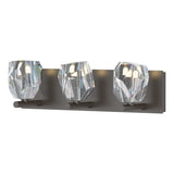 Hubbardton Forge 2022 Oil Rubbed Bronze Crystal Gatsby 3-Light Bath Sconce