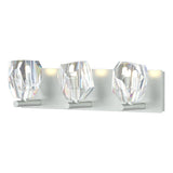 Hubbardton Forge 2022 Vintage Platinum Crystal Gatsby 3-Light Bath Sconce