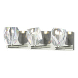 Hubbardton Forge 2022 Sterling Crystal Gatsby 3-Light Bath Sconce