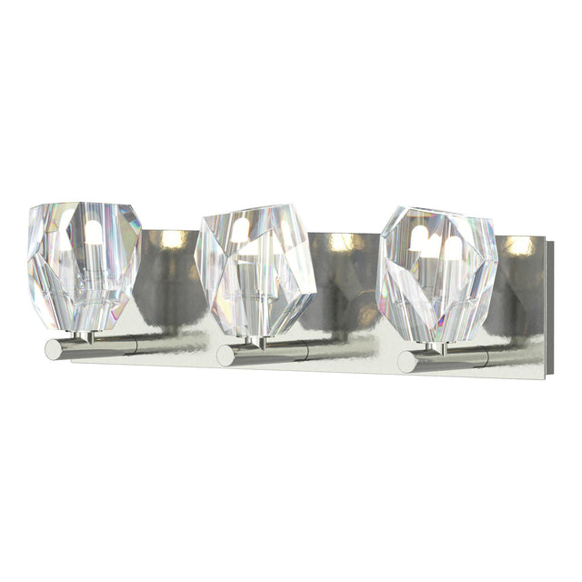 Hubbardton Forge 2022 Sterling Crystal Gatsby 3-Light Bath Sconce